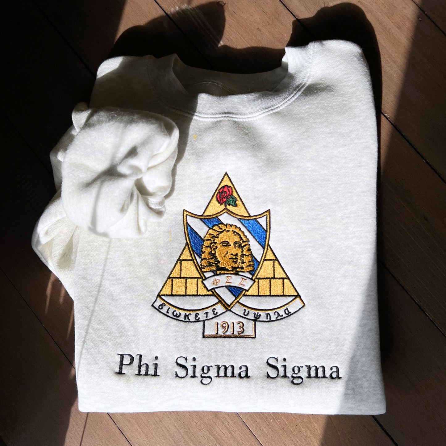 Embroidered Crest Crewneck - Phi Sigma Sigma