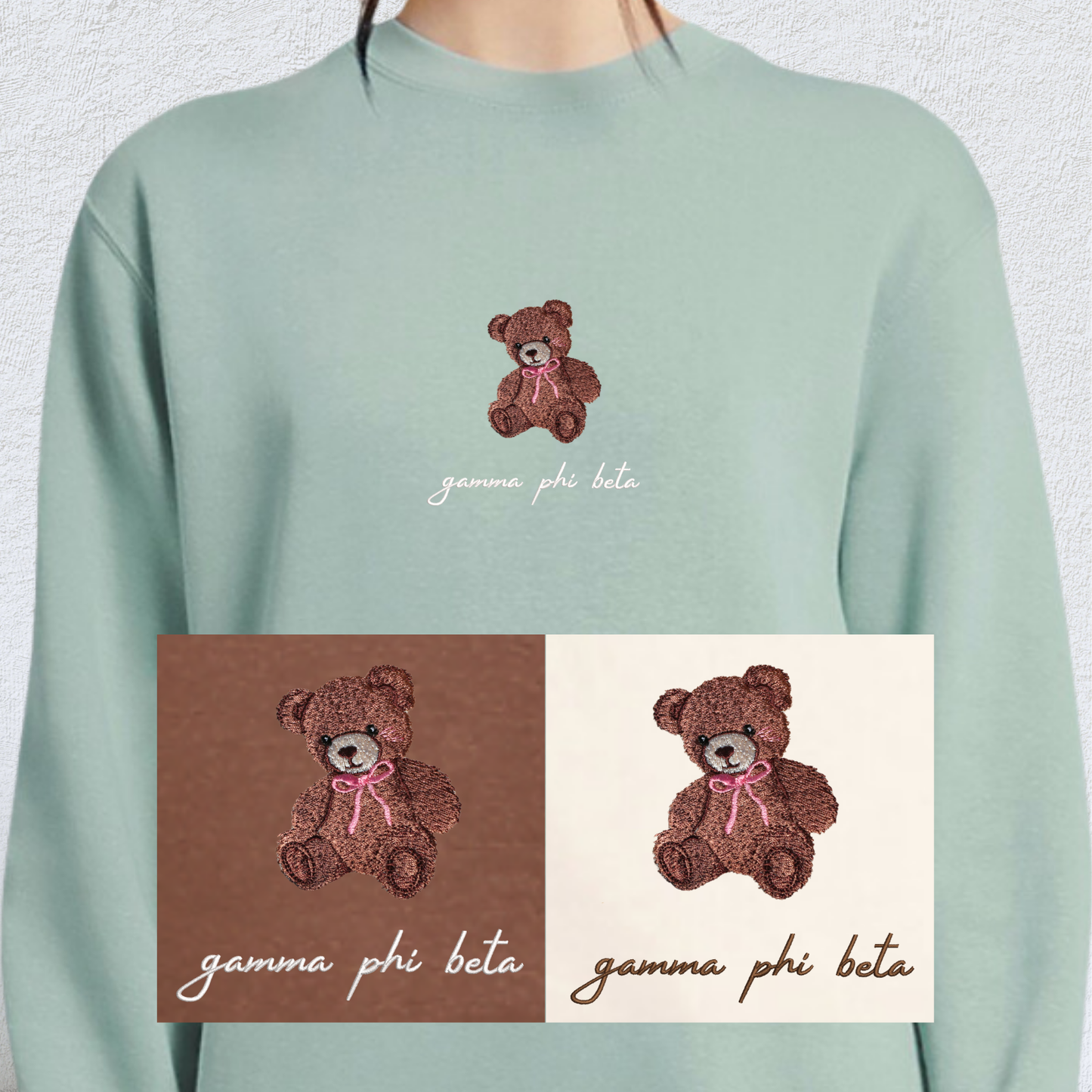 Embroidered Teddy Crewneck