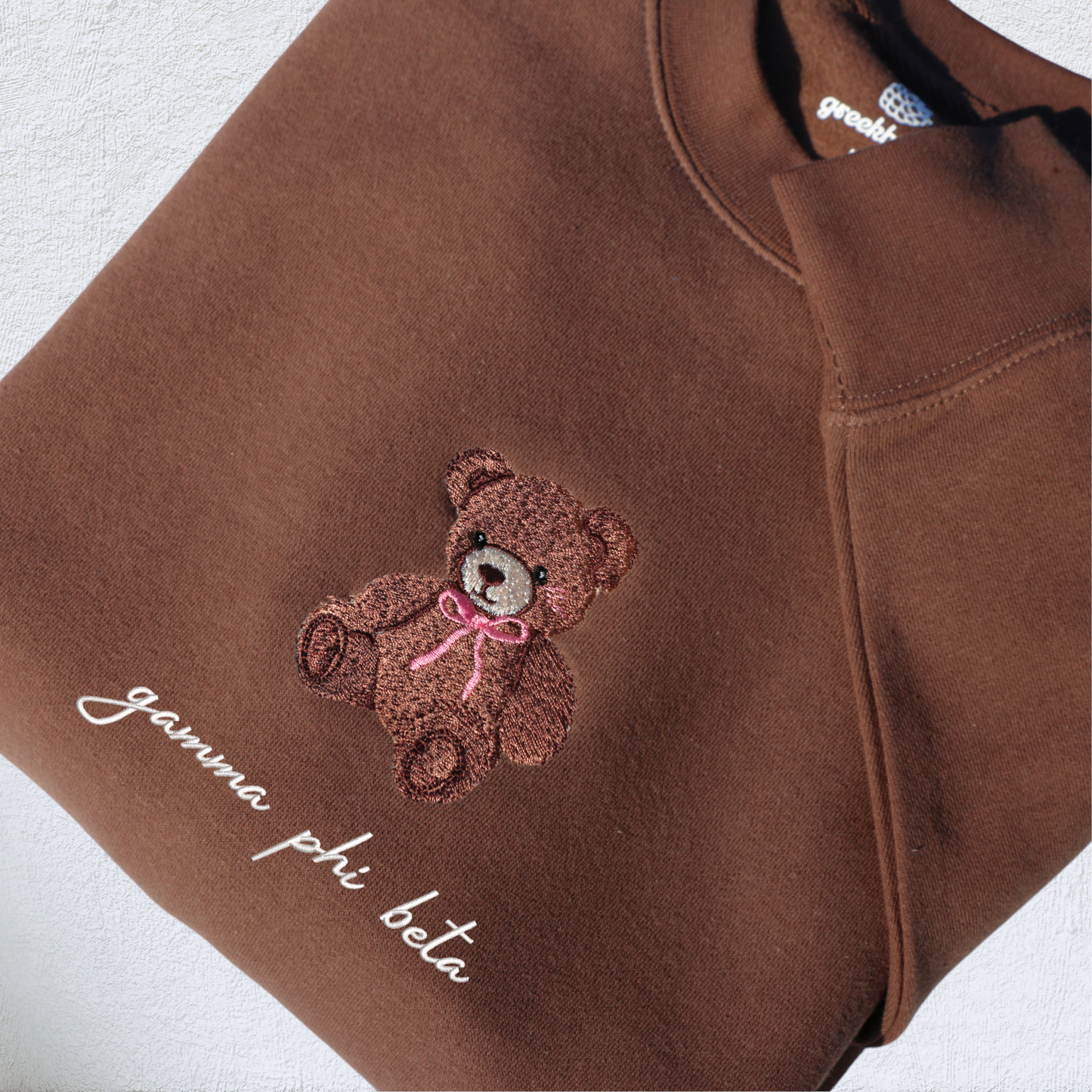 Embroidered Teddy Crewneck