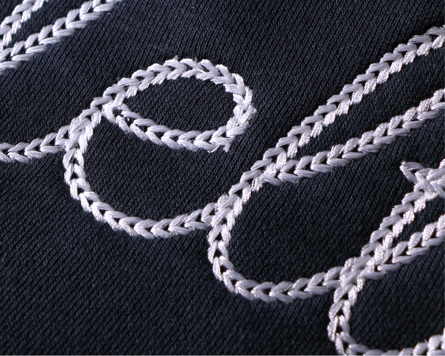 Embroidered Chain Script Crewneck
