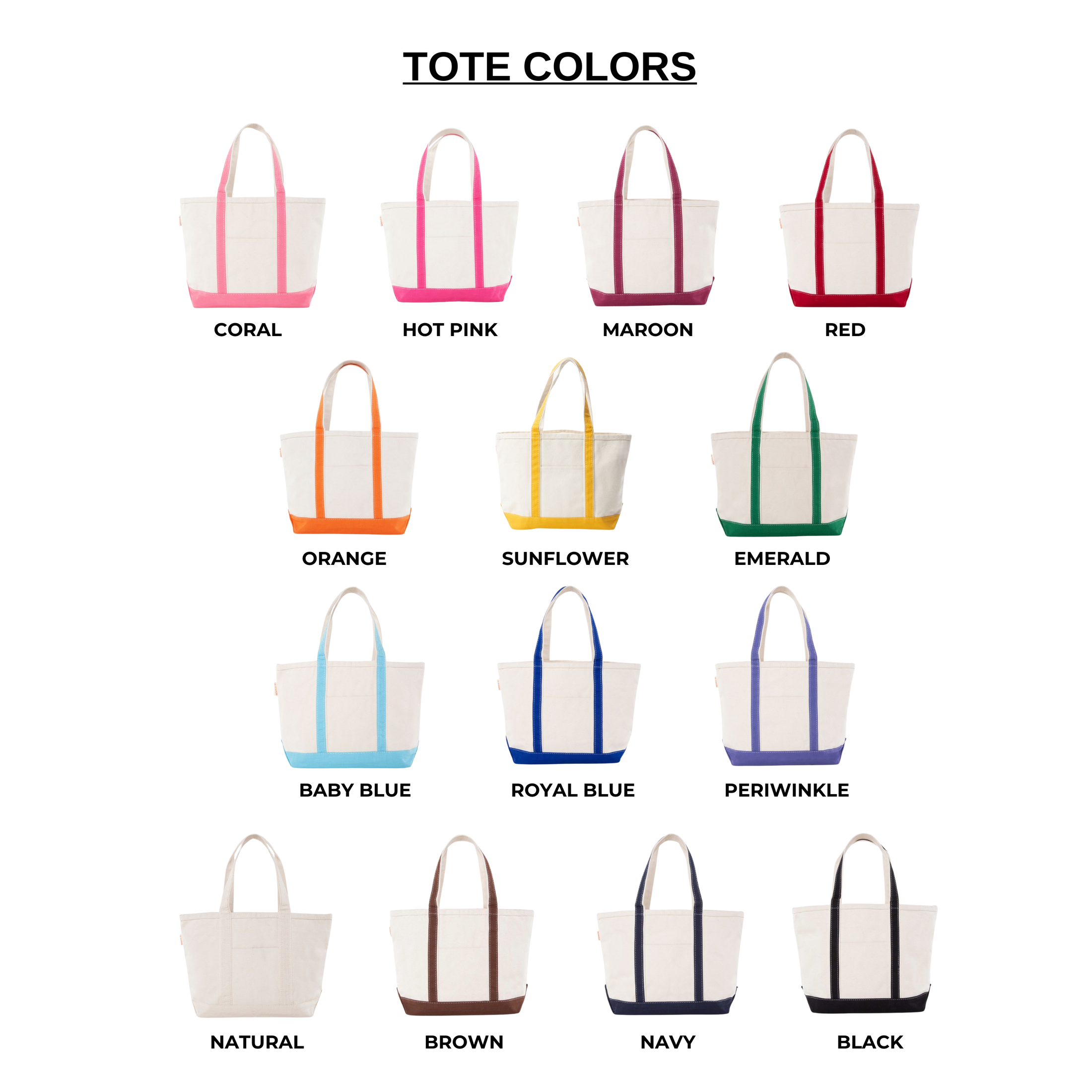 Embroidered Letters Canvas Tote Bag