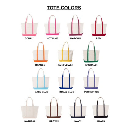 Embroidered Freehand Canvas Tote Bag