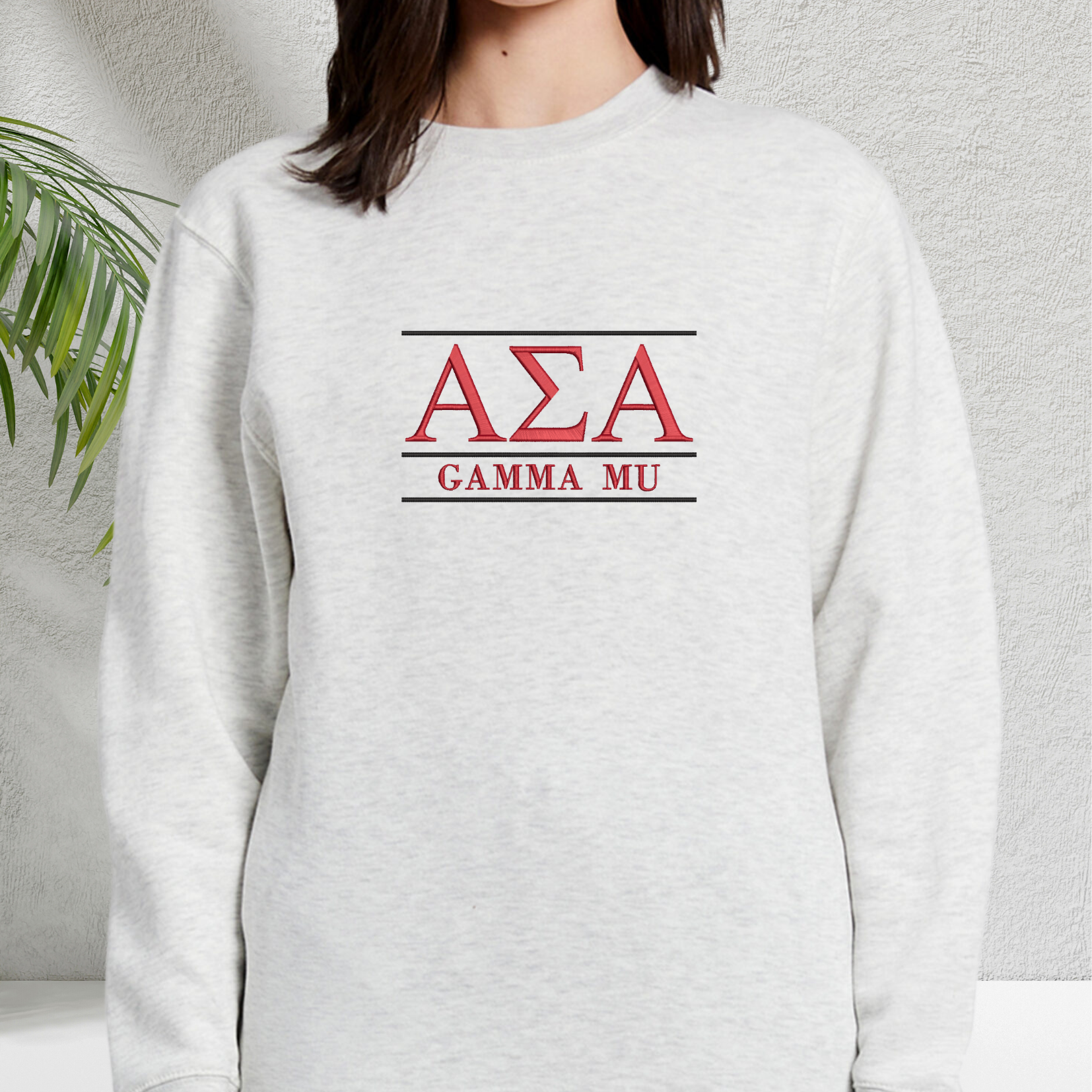 Alpha Sigma Alpha (Gamma Mu) Embroidered Chapter Crewneck