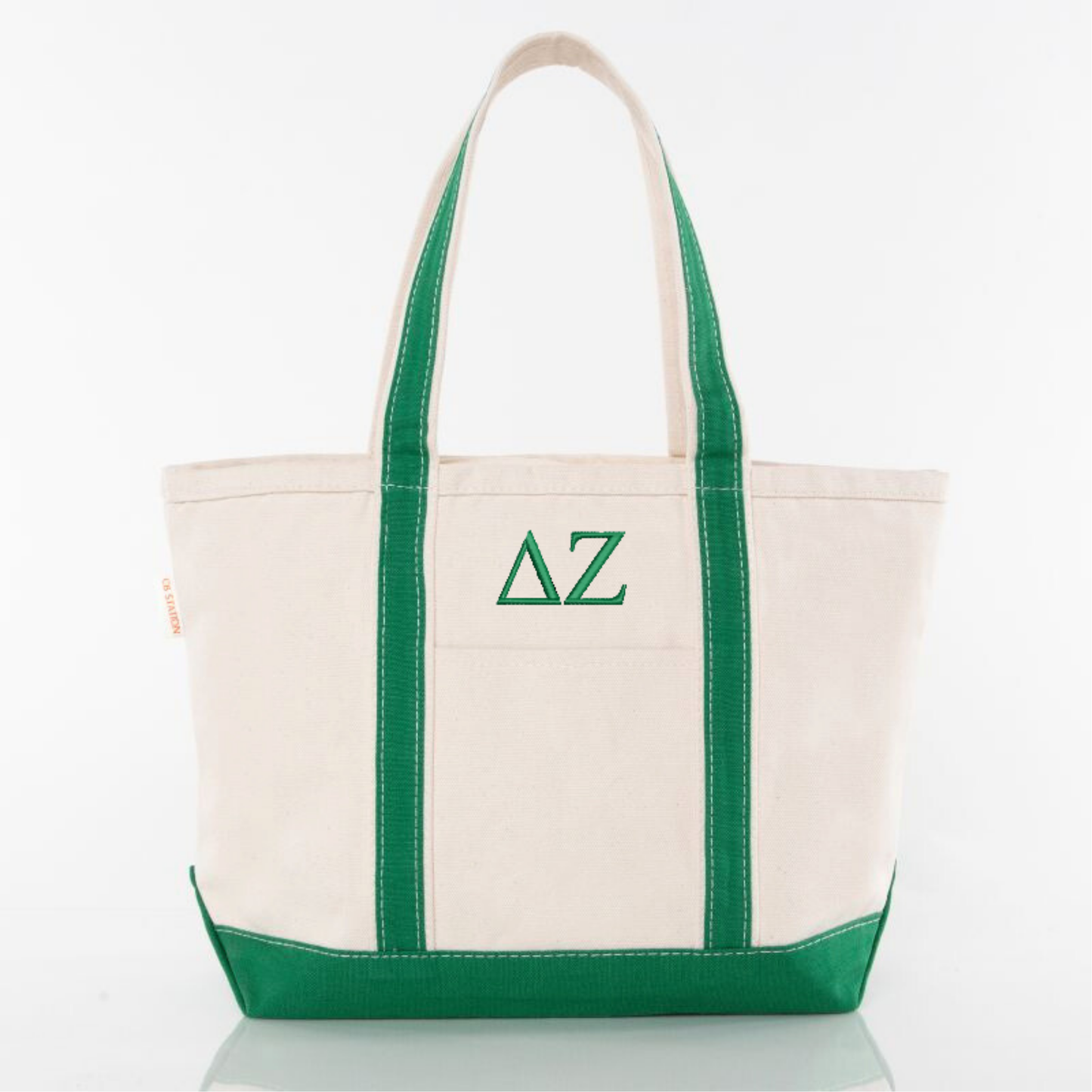 Embroidered Letters Canvas Tote Bag